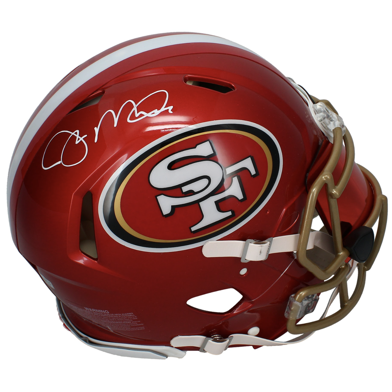 Joe Montana Autographed San Francisco 49ers Flash Speed Authentic Helmet with Visor &amp; 3D Bumpers Fanatics