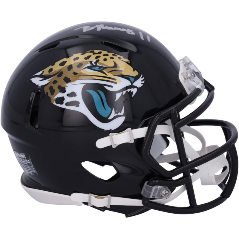 Brian Thomas Jr. Autographed Jacksonville Jaguars Mini Speed Helmet Fanatics