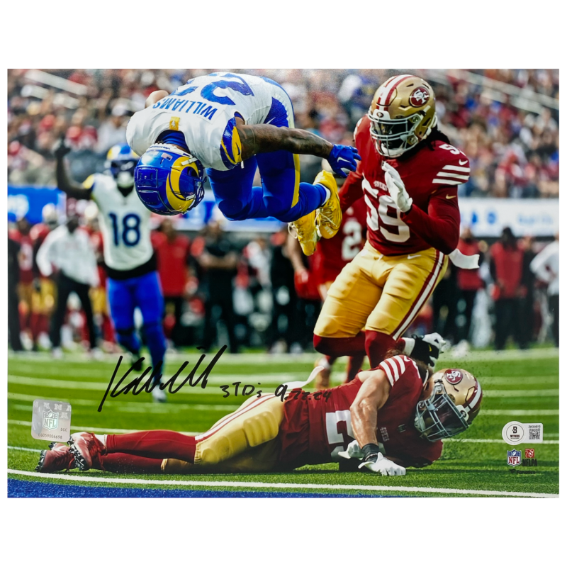 Kyren Williams Autographed "3 TD's 9-22-24" Rams 11" x 14" Photograph Beckett
