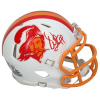 Warren Sapp Autographed Buccaneers Throwback Mini Speed Helmet Beckett