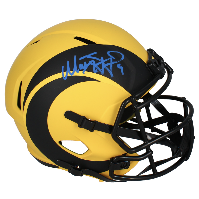 Matthew Stafford Autographed L.A. Rams 'RAVE' Full Size Speed Helmet Fanatics