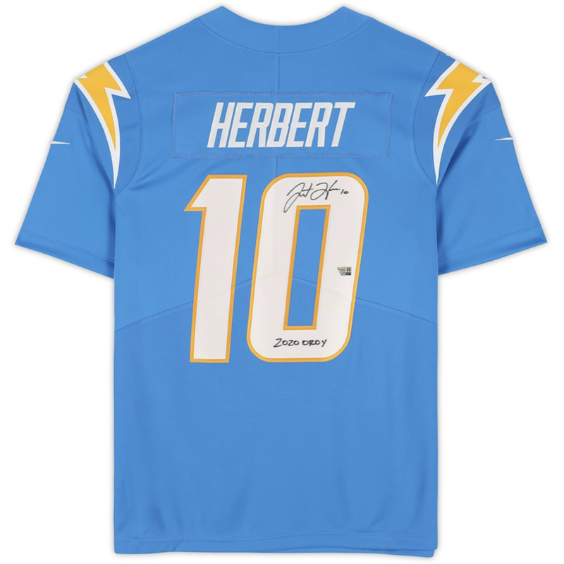 Justin Herbert Autographed Los Angeles Chargers "2020 OROY" Nike Limited Jersey Fanatics