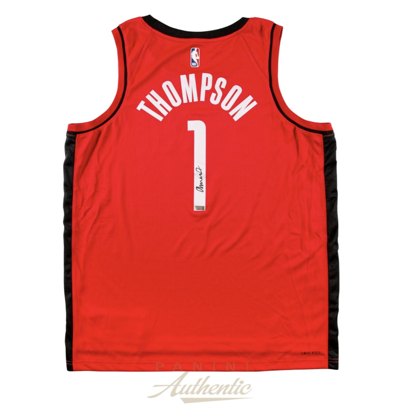 Amen Thompson Autographed Houston Rockets Red Nike Swingman Jersey Panini