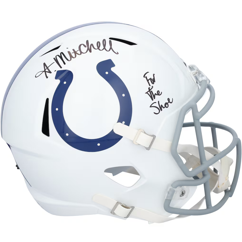 Adonai Mitchell Autographed "For The Shoe" Indianapolis Colts Full Size Speed Helmet Fanatics