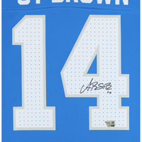 Amon-Ra St. Brown Autographed Lions Blue Nike F.U.S.E. Limited Jersey Fanatics