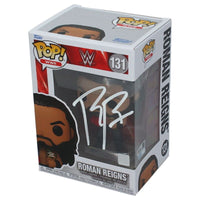 Roman Reigns Autographed WWE #131 Funko Pop! Figurine with Titles Fanatics