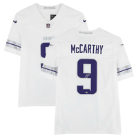 J.J. McCarthy Autographed Minnesota Vikings White Limited Jersey Fanatics