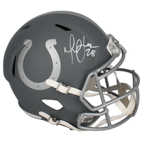 Marshall Faulk Autographed Colts 'Slate' Full Size Speed Helmet Beckett