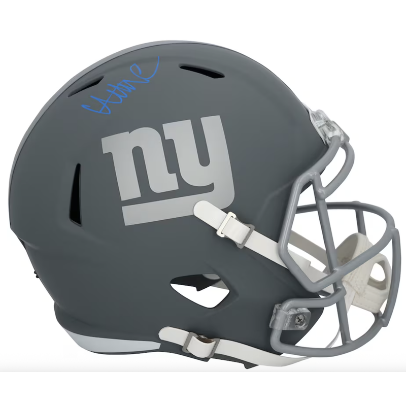 Abdul Carter Autographed New York Giants Slate Speed Full Size Helmet Fanatics