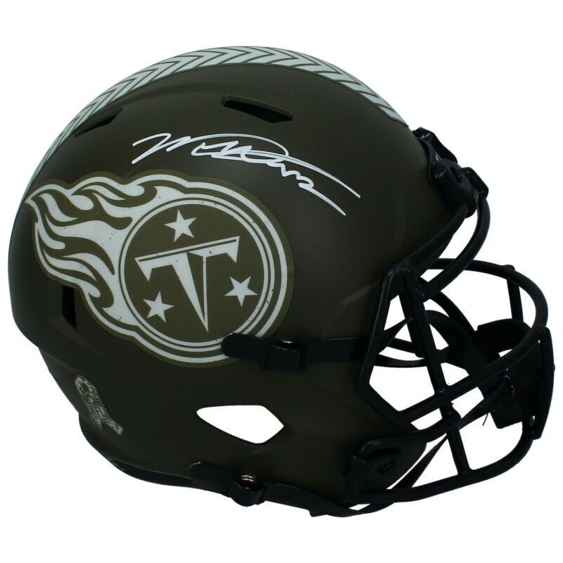 Will Levis Autographed Titans Speed Salute To Service Full Size Helmet Fanatics