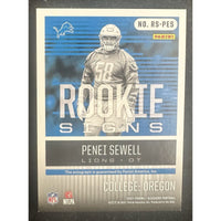 2021 Panini Illusions Penei Sewell Auto Rookie Signs RC Detroit Lions LE 10