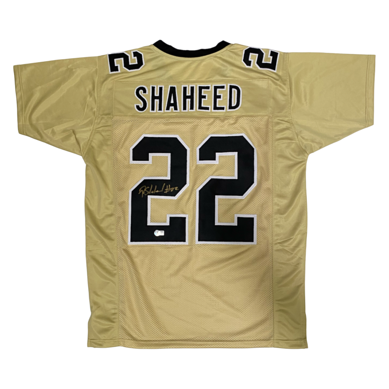 Rashid Shaheed of the New Orleans Saints Autographed Custom Gold Jersey Beckett