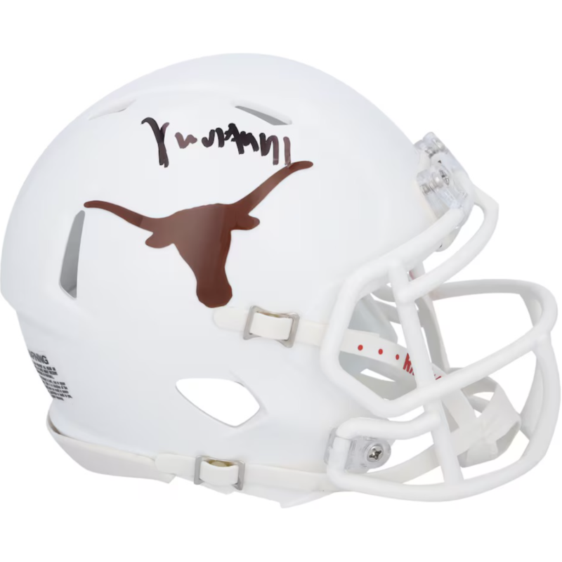 Xavier Worthy Autographed Texas Longhorns Mini Speed Helmet Fanatics