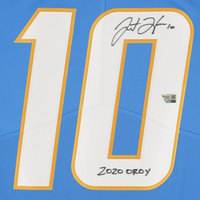 Justin Herbert Autographed Los Angeles Chargers "2020 OROY" Nike Limited Jersey Fanatics