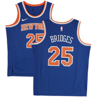 Mikal Bridges Autographed New York Knicks Nike Blue Icon Swingman Jersey Fanatics
