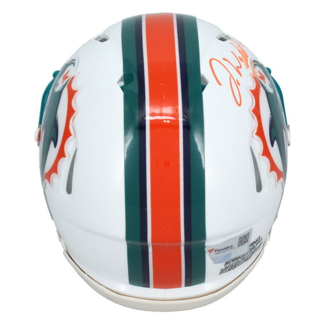 Jaylen Waddle Autographed (Orange) Dolphins Mini Speed Helmet Fanatics