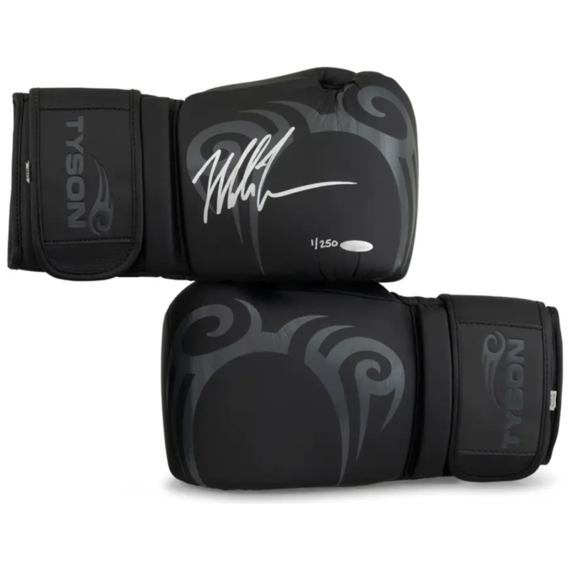 Mike Tyson Autographed Black Tyson Pro Limited Edition Boxing Gloves UDA LE 250