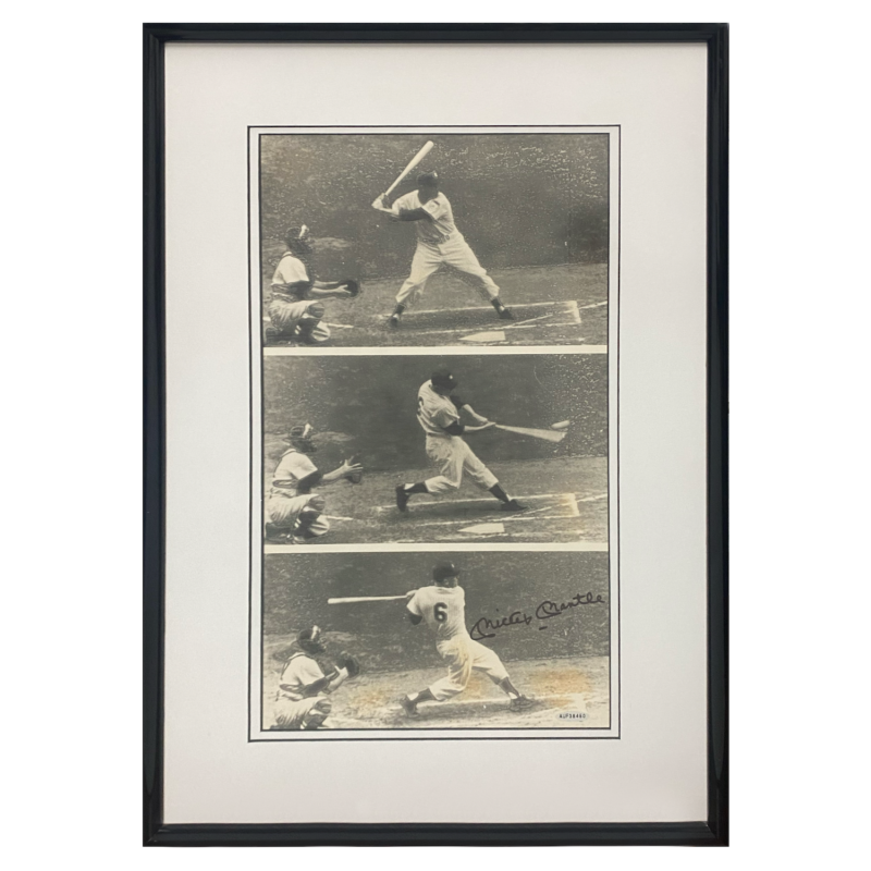 Mickey Mantle Autographed New York Yankees Framed Photograph UDA