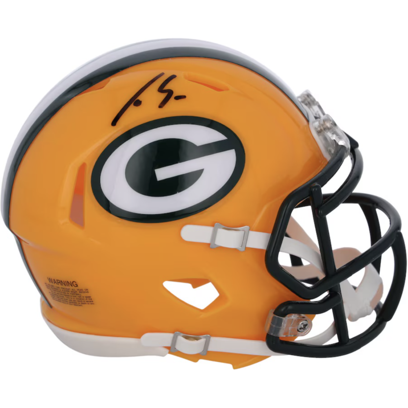 Luke Musgrave Autographed Green Bay Packers Mini Speed Helmet Fanatics