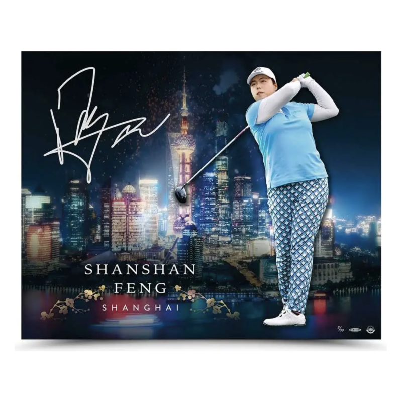 Shanshan Feng Autographed "Shanghai City Skyline" 30 x 24 Photograph UDA LE 30