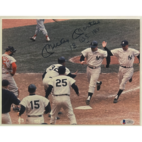 Mickey Mantle Autographed Yankees 8" x 10" Photographs Framed Display Beckett