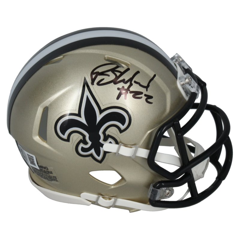 Rashid Shaheed Autographed New Orleans Saints Mini Speed Helmet Beckett