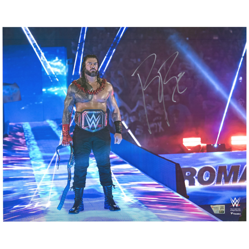 Roman Reigns Autographed "Clash at the Castle" 16" x 20" Photo Fanatics