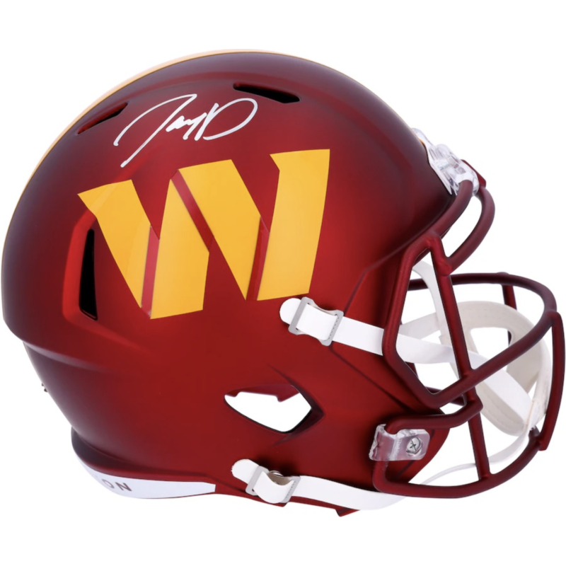 Jayden Daniels Autographed Washington Commanders Full Size Speed Helmet Fanatics