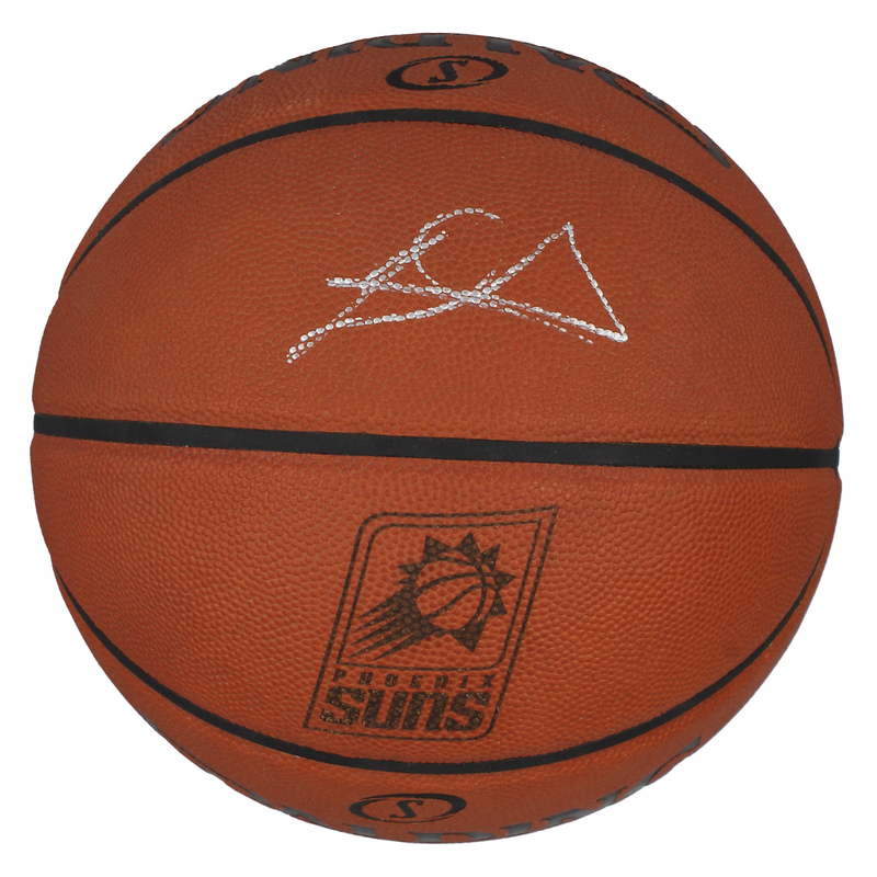 Deandre Ayton Autographed Phoenix Suns Team Logo Authentic Spalding Basketball Beckett