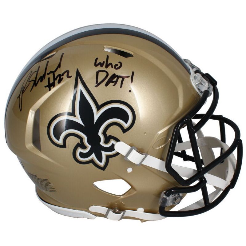 Rashid Shaheed Autographed New Orleans Saints "Who Dat" Authentic Speed Helmet Beckett