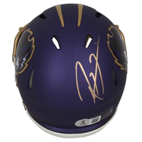 Ray Lewis Autographed Baltimore Ravens 2024 Alternate Mini Speed Helmet Beckett