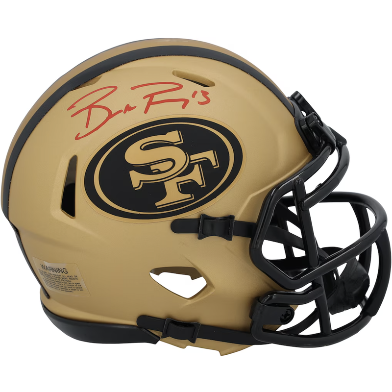 Brock Purdy Autographed San Francisco 49ers 'RAVE' Mini Speed Helmet Fanatics
