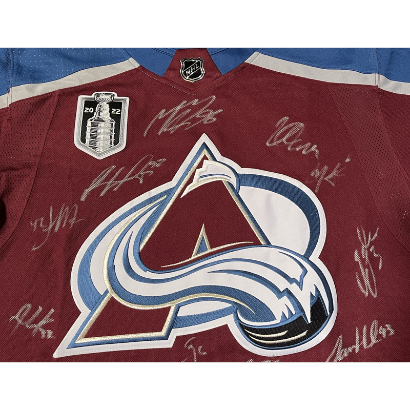 Colorado Avalanche Team Autographed (Makar) Burgundy SC Jersey Fanatics LE 100
