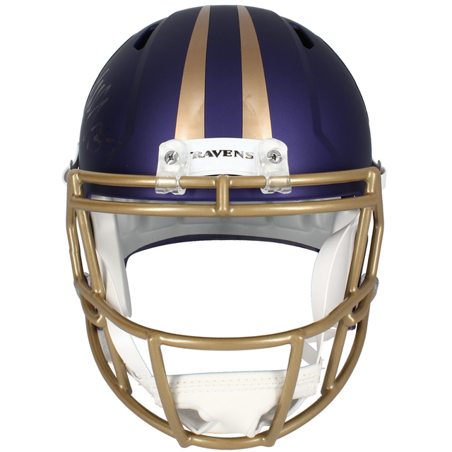 Terrell Suggs Autographed Baltimore Ravens Alternate 2024 Full Size Speed Helmet Beckett