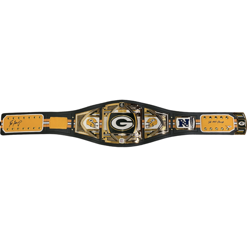Brett Favre Autographed "SB XXXI Champs" Packers WWE Belt Beckett LE 4
