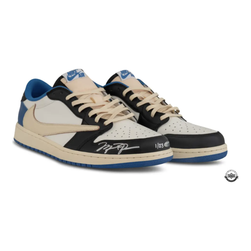 Michael Jordan Autographed Nike Jordan "Fragment" Travis Scott Shoes UDA LE 23