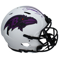 Zay Flowers Autographed Ravens Lunar Eclipse Authentic Speed Helmet JSA