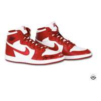 Michael Jordan Autographed Nike 1 Retro 1985 & Air Ship New Beginnings Shoes UDA