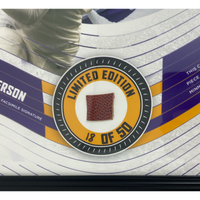 Justin Jefferson Vikings Framed 15" x 17" Game Used Football Collage LE 18/50