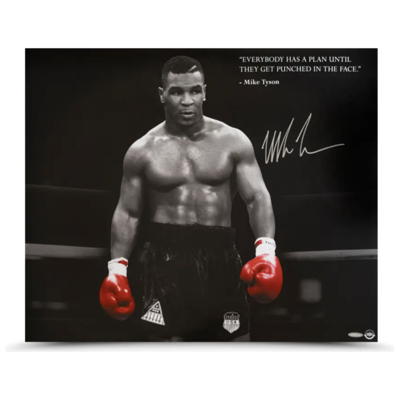 Mike Tyson Autographed "In the Ring" 24x20 Photo UDA