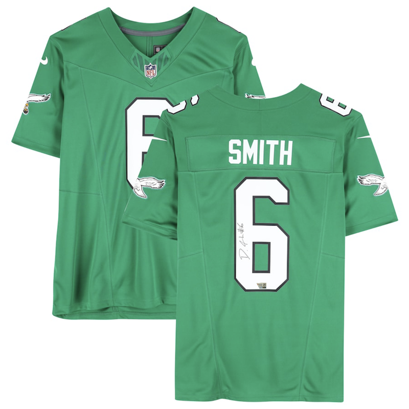 Devonta Smith Autographed Eagles Kelly Green Nike Limited Jersey Fanatics