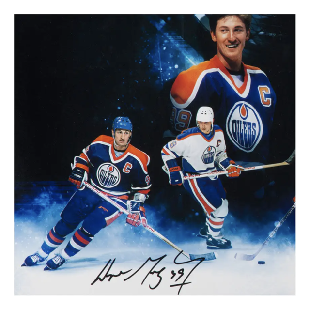 Wayne Gretzky, Coffey & Kurri Autographed Edmonton Oilers "Oilers Greats" 36 x 18 Photo UDA LE