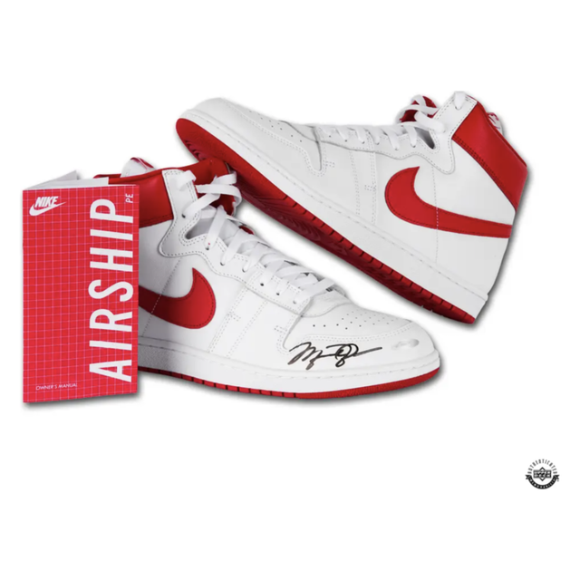Michael Jordan Autographed Nike 1 Retro 1985 & Air Ship New Beginnings Shoes UDA