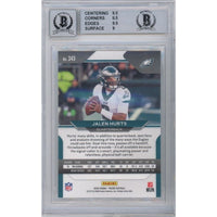 Jalen Hurts Autographed Philadelphia Eagles 2020 Panini Prizm RC Card #343A Eagles BAS 9 Mint