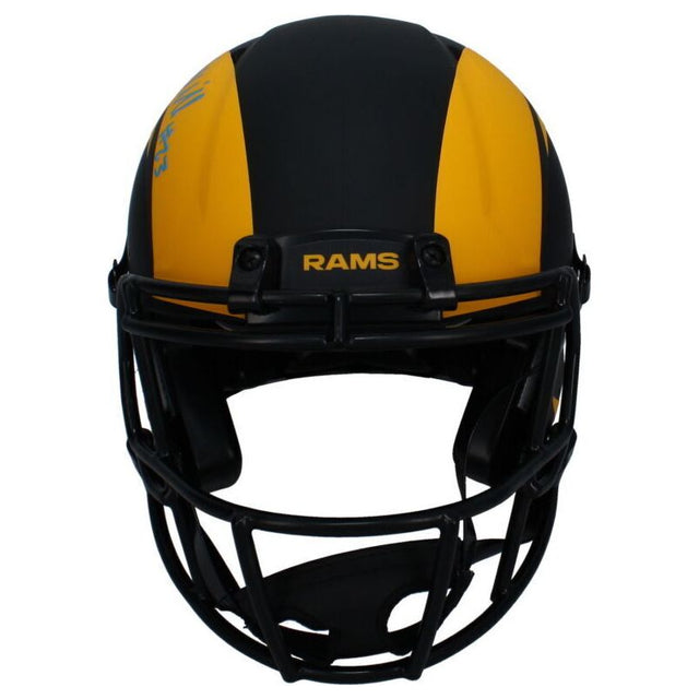 Kyren Williams Autographed (Blue) Rams Eclipse Authentic Speed Helmet Beckett