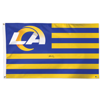 Kyren Williams Autographed Los Angeles Rams Stars & Stripes 3' x 5' Flag Beckett