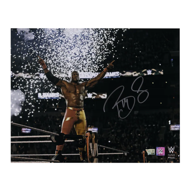 Bobby Lashley Autographed WWE Standing on Ropes 16" x 20" Photograph Fanatics