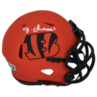 Ja'Marr Chase Autographed Bengals 'RAVE' Mini Speed Helmet Beckett