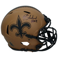 Rashid Shaheed Autographed New Orleans Saints 2023 STS Authentic Speed Helmet Beckett