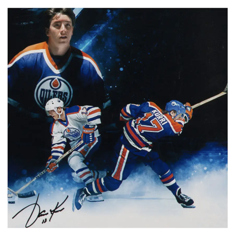 Wayne Gretzky, Coffey & Kurri Autographed Edmonton Oilers "Oilers Greats" 36 x 18 Photo UDA LE